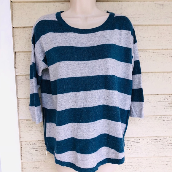 SLONI striped side zips 3/4 sl sweater/10%cashmere - Picture 8 of 8